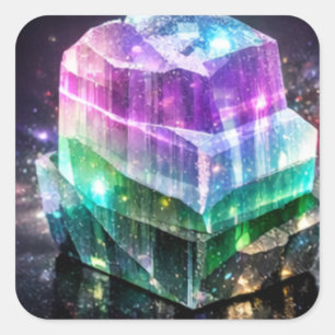 Fluorite Prism Bands Gem Sticker