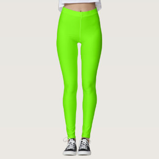 Fluoro Lime-Green Leggings