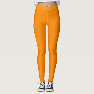 Fluro Orange Personalization Leggings