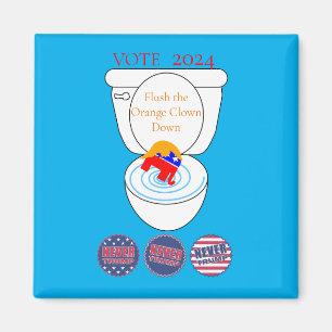 Flush The Orange Clown Thunder_Cove Magnet