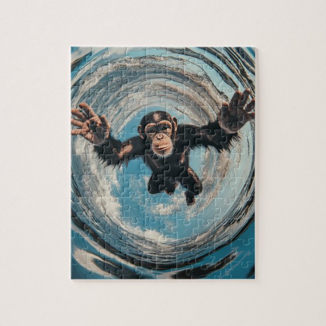 flushed away monkey jigsaw puzzle (Vertical)