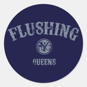 Flushing Classic Round Sticker