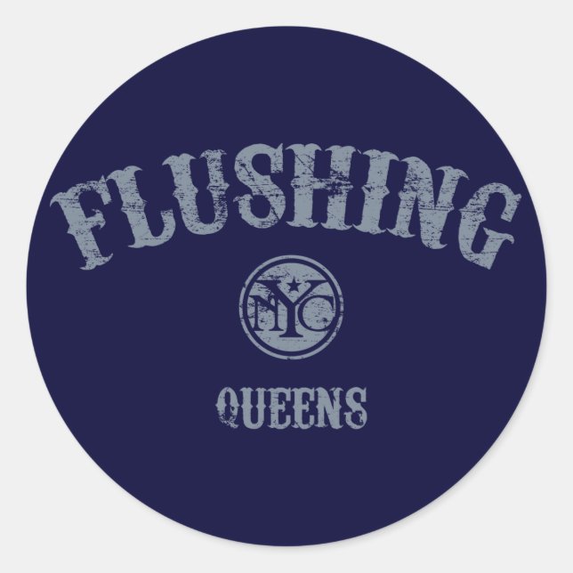 Flushing Classic Round Sticker (Front)