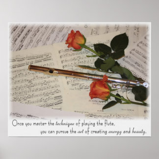Flute - Art of Energy & Beauty Poster