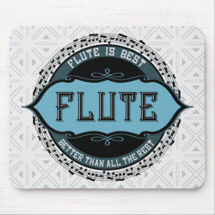 Flute Best Music Note Circle Mouse Mat