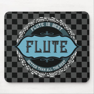 Flute Best Music Note Circle Mouse Mat