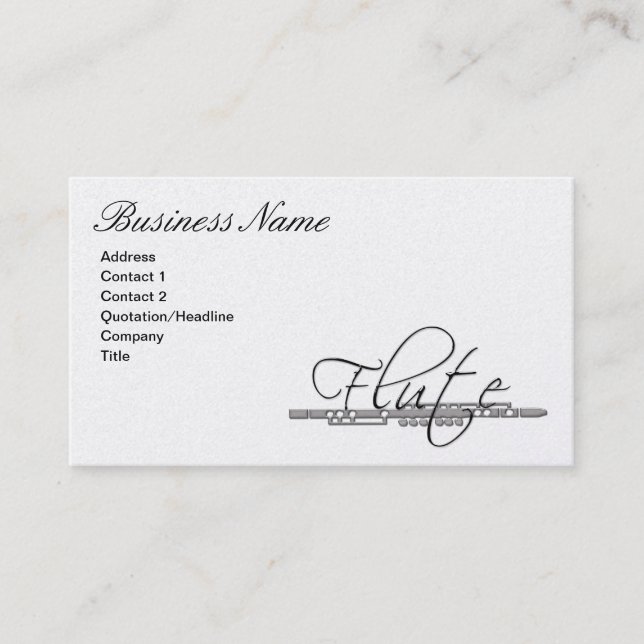 Flute Business Card (Front)
