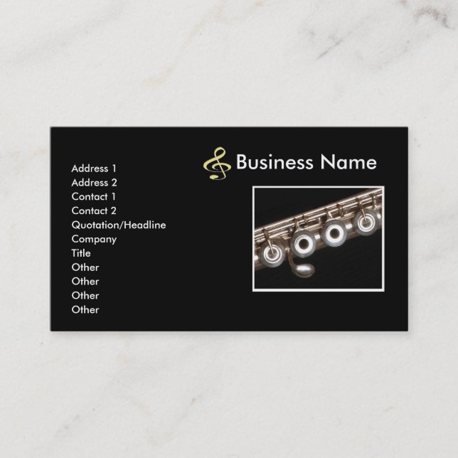 Flute  Business Card (Front)