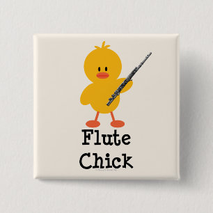 Flute Chick Button