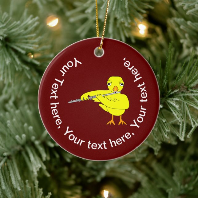 Flute Chick Ceramic Tree Decoration (Tree)