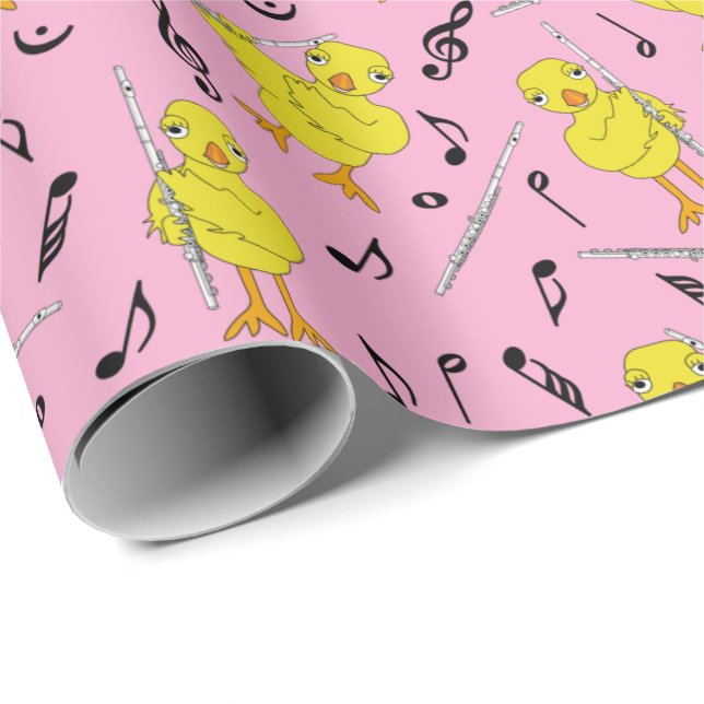 Flute Chick Flute Music Notes Tank Top Wrapping Paper (Roll Corner)