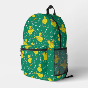 Flute Chick Music Notes Printed Backpack