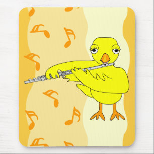 Flute Chick Pattern Mouse Mat