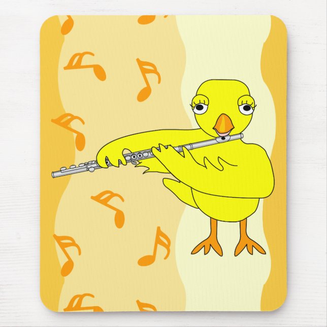 Flute Chick Pattern Mouse Mat (Front)