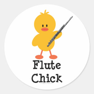 Flute Chick Stickers