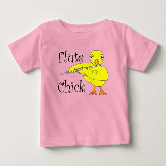 Flute Chick Text Baby T-Shirt (Front)