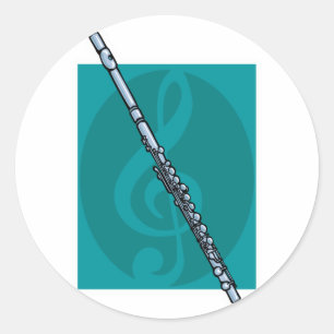 flute classic round sticker