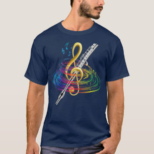 Flute Clef Flautist T-Shirt