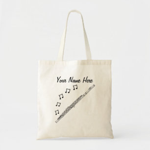 Flute Custom Tote Bag Flautist Musician Gift