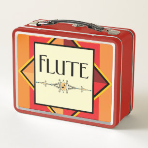 Flute Decorative Block Metal Lunch Box