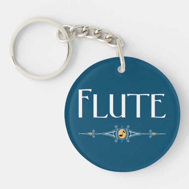 Flute Decorative Line Key Ring (Front)