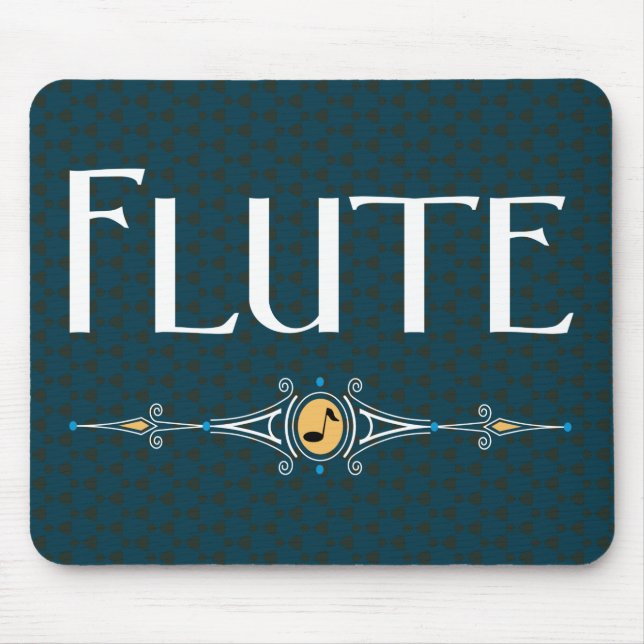 Flute Decorative Line Mouse Mat (Front)
