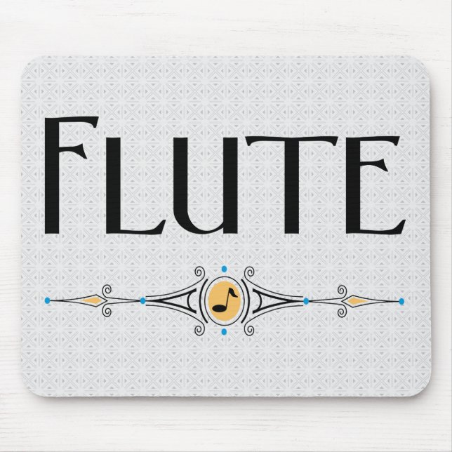 Flute Decorative Line Mouse Mat (Front)