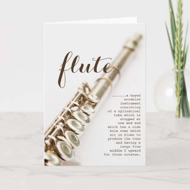 Flute definition Greeting Card (Front)