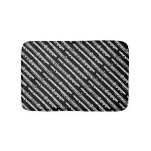 Flute Drawing Pattern Bath Mat