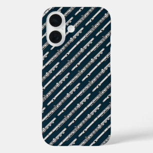 Flute Drawing Pattern iPhone 16 Case