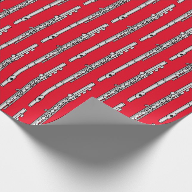 Flute Drawing Pattern Wrapping Paper (Corner)