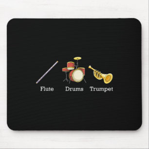 Flute Drums Trumpet Nd Instruments Subtle Anti Tru Mouse Mat
