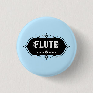 Flute Emblem 3 Cm Round Badge