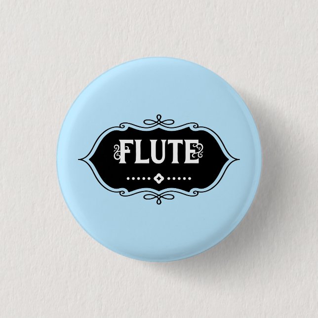 Flute Emblem 3 Cm Round Badge (Front)
