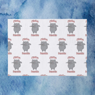 Flute Fanatic Gray Cat Pink Funny Tissue Paper