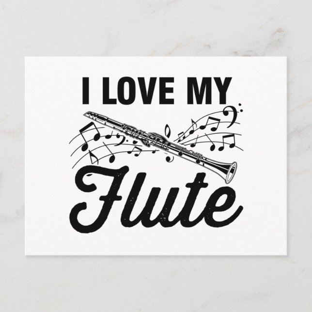 Flute Flute | Musical Instrument Band Gifts Postcard (Front)
