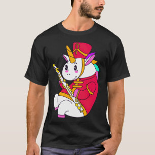 Flute funny unicorn surprise farting unicorn  T-Shirt