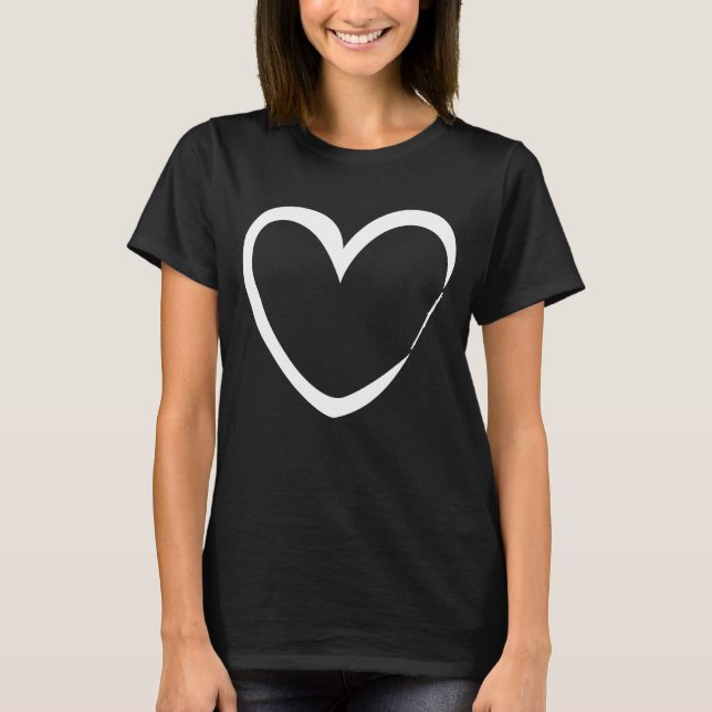 Flute Heart Flutist Music Orchestra Birthday Gift T-Shirt (Front)