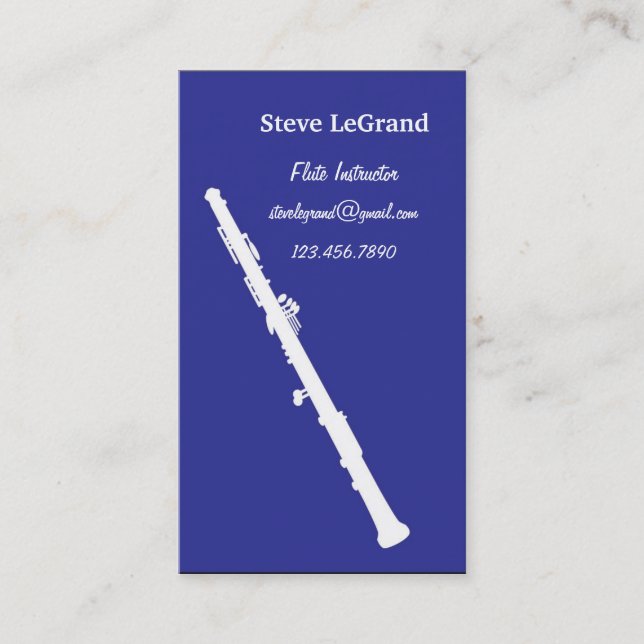 Flute Instructor Business Card (Front)