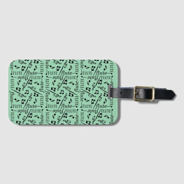 Flute Instrument Luggage Tag (Front Horizontal)