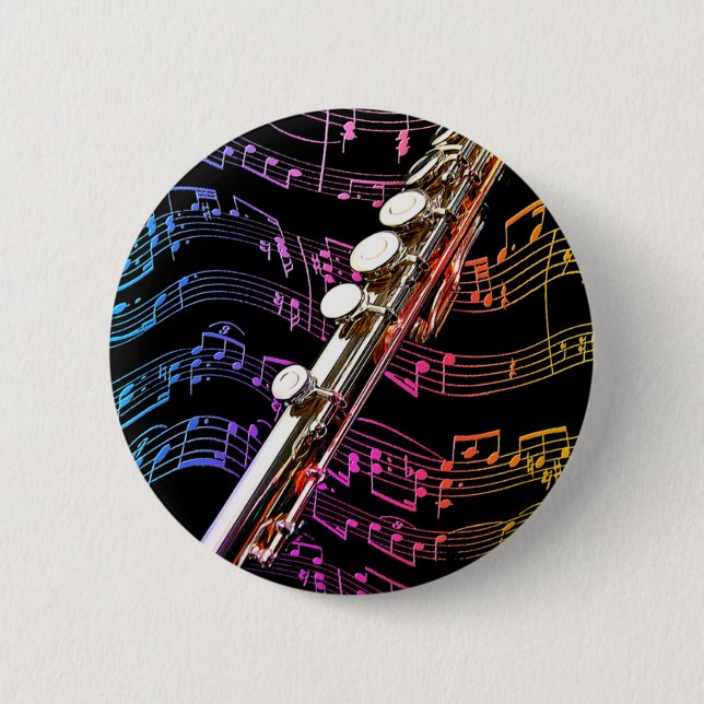Flute is my Passion_ 6 Cm Round Badge (Front)