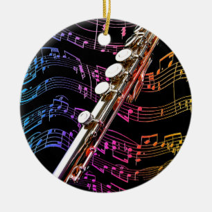 Flute is my Passion_ Ceramic Tree Decoration