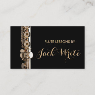 Flute Lessons Instrument Music Instructor Business Card