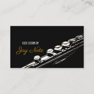 Flute Lessons Instrument Music Instructor Business Card