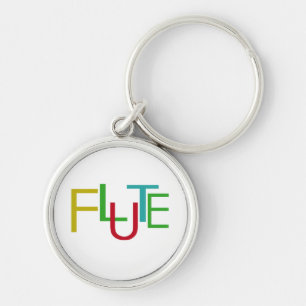 Flute Letters Key Ring