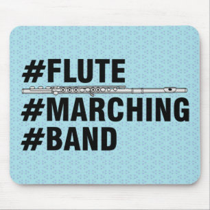 Flute Marching Band Hashtags Mouse Mat