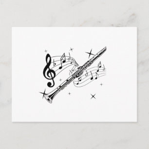 Flute Music Flautist Musical Instrument Gift Postcard