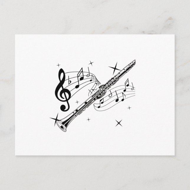 Flute Music | Flautist Musical Instrument Gift Postcard (Front)