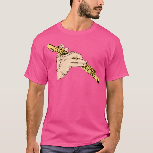 Flute Music Instrument Musical Instrument Transver T-Shirt (Front)