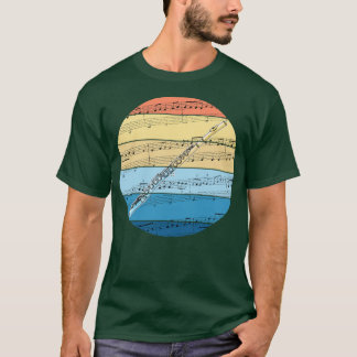 Flute Music Notation Flautist Summer Festival T-Shirt